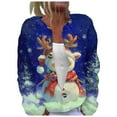 thumbnail image 1 of Fiaer Christmas Womens Sweaters Oversized Button down Jackets Crew Neck Snowman Printed Long Sleeve Cardigans Loose Fit Funny Graphic Tops 3-Blue L, 1 of 5