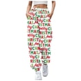 thumbnail image 1 of Fiaer Christmas Womens Sweatpants Baggy Plus Size Xmas Pants Santa Snowflake Funny Graphic High Waisted Casual Trendy Pockets Trousers Light Green XXL, 1 of 4