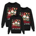 thumbnail image 1 of Fiaer Christmas with Family Sweatshirts Funny Santa Graphic Xmas Pullover Long Sleeve Trendy Crew Neck Comfort Holiday Tops Kid 130, 1 of 5