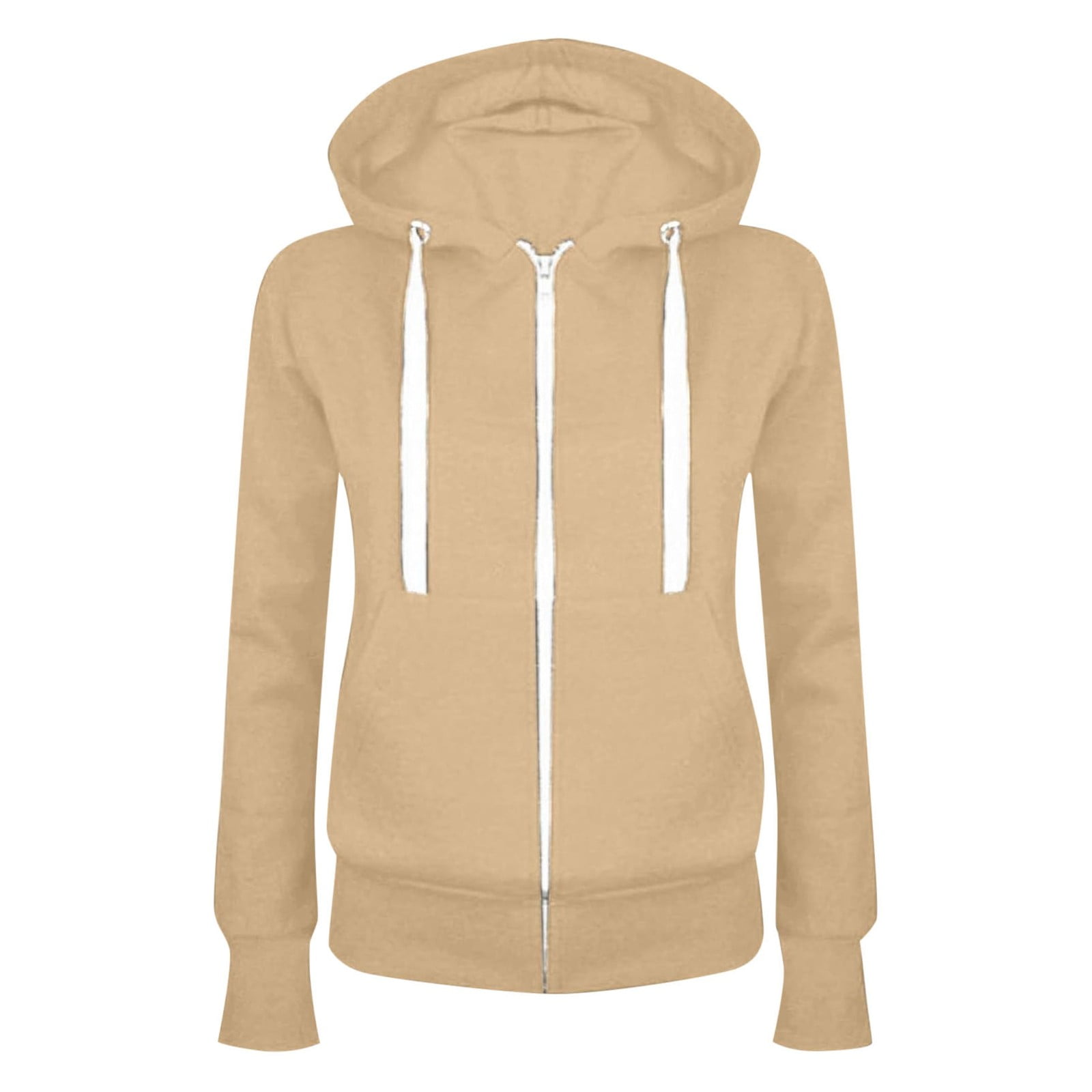 Fiaer clearance full zip plus size hoodies for women ladies casual