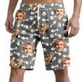 thumbnail image 1 of Fiaer DIY Gift for Men Customized Swim Trunks Personalized Quick Dry Swimwear Board Shorts with Face Grey XXL, 1 of 9