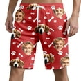 thumbnail image 1 of Fiaer DIY Gift for Men Customized Swim Trunks Personalized Quick Dry Swimwear Board Shorts with Face Red XL, 1 of 9