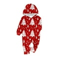 thumbnail image 1 of Fiaer Family Matching Christmas Onesie Pajamas Cute Funny Printed One Piece Xmas Pjs Hooded Holiday Sleepwear Full Zip up Jumpsuit Loungewear Sleepwear Baby 9M, 1 of 9