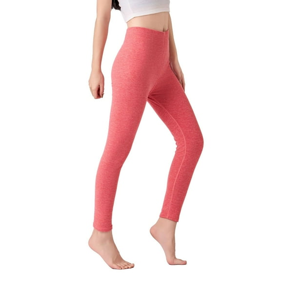 Fiaer Lined Leggings Women Thermal Oversized Slim Fit Stretchy Pants Warm High Waisted Base Layer Trousers for Cold Weather Brick Red L