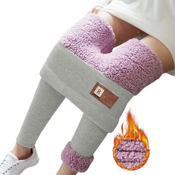 Fiaer Lined Leggings Women Thickened Thermal Warm Yoga Pants Stretch Trendy High Waisted Trousers GY2 M