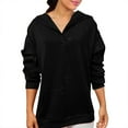 thumbnail image 1 of Fiaer,Glitter Hoodies for Women Trendy Sparkling Casual Long Sleeve Sweatshirts Long Sleeve Plus Size Hooded Pullover Tops with Pockets Black XXL, 1 of 9