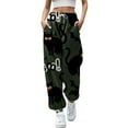 thumbnail image 1 of Fiaer,Halloween Sweatpants for Women High Waisted Active Joggers Plus Size Pants Baggy Lounge Bottoms with Pockets Black L, 1 of 4