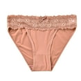 thumbnail image 1 of Fiaer,High Cut Brazilian Underwear for Women,Womens Lace Trim Full Coverage Panties High Waisted Stretch Briefs Beige XL, 1 of 3