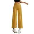 thumbnail image 1 of Fiaer,Jeans for Women,Cargo Pants Women Oversized High Waisted Women Baggy Wide Leg Casual Denim Trousers Stretch Loose Fit Slacks Yellow XXL, 1 of 4