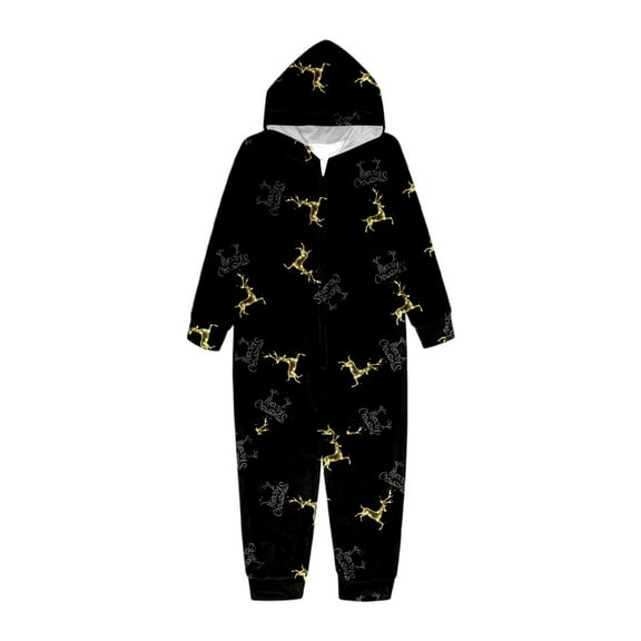 Fiaer Matching Christmas Pajamas Onesie for Family Full Zip up Loose Fit One Piece Xmas Sleepwear Long Sleeve Cute Funny Graphic Pjs Jumpsuit Loungewear Kids 8T