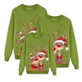 thumbnail image 1 of Fiaer Matching Family Christmas Sweatshirts Cute Funny Reindeer Long Sleeve Xmas Pullover Plus Size Crewneck Trendy Loose Fit Holiday Soft Tops Kid 2Y, 1 of 4