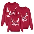 thumbnail image 1 of Fiaer Merry Christmas Family Sweatshirts Funny Graphic Long Sleeve Xmas Pullover Crew Neck Baggy Trendy Lightweight Comfort Holiday Tops Men XXL, 1 of 5