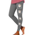 thumbnail image 1 of Fiaer Merry Christmas Leggings for Women Santa Snowflake Graphic Plus Size Pants High Waisted Cozy Pink Tight Trousers Grey XL, 1 of 5