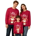 thumbnail image 1 of Fiaer Merry Christmas Sweatshirts for Family Trendy Baggy Funny Reindeer Graphic Xmas Pullover Crew Neck Long Sleeve Warm Holiday Tops Women L, 1 of 5