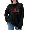 thumbnail image 1 of Fiaer Merry Christmas Tree Womens Sweater Oversized Knitted Pullover Trendy Fall Crew Neck Long Sleeve Baggy Xmas Tops Black XL, 1 of 6