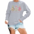 thumbnail image 1 of Fiaer Merry Christmas Women Sweatshirts Crew Neck Plus Size Xmas Pullover Long Sleeve Relaxed Trendy Holiday Tops Light Gray XL, 1 of 4