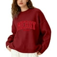 thumbnail image 1 of Fiaer Merry Womens Sweater Christmas Oversized Crew Neck Knitted Pullover Long Sleeve Loose Fit Trendy Warm Casual Xmas Tops Red M, 1 of 5