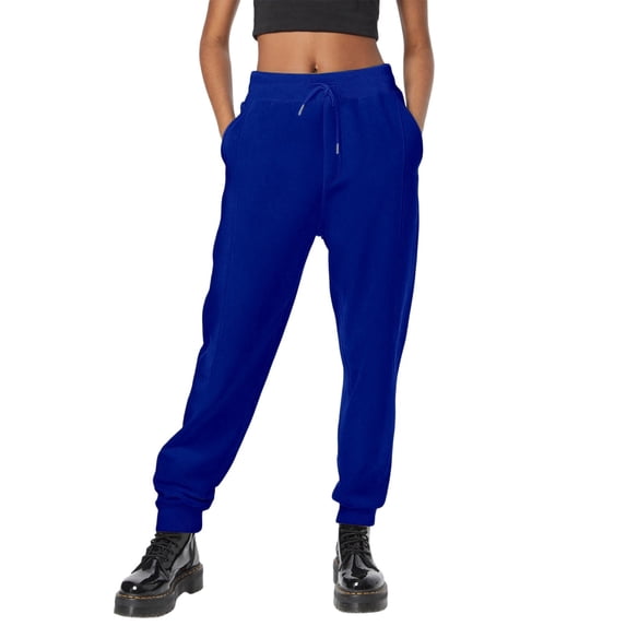 Fiaer,Sweatpants Women Oversized High Waisted Warm Casual Lounge Joggers with Pockets Relaxed Fit Workout Athletic Pants Blue XXXXL