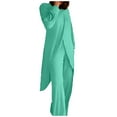 thumbnail image 1 of Fiaer,Oversized Irregular Hem Lounge Wear Sets for Women,2 Piece Sets for Crew Neck Long T Shirts and Palazzo Pants,Womens Loose Fit Casual Trendy Solid Outfits Set Green XXXXXL, 1 of 5