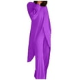 thumbnail image 1 of Fiaer,Oversized Irregular Hem Lounge Wear Sets for Women,2 Piece Sets for Crew Neck Long T Shirts and Palazzo Pants,Womens Loose Fit Casual Trendy Solid Outfits Set Purple XXXL, 1 of 5