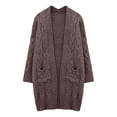 thumbnail image 1 of Fiaer,Oversized Long Cardigan Sweaters for Women,Womens Long Sleeve Casual Trendy Loose Fit Going out Open Front Knit Tops with 2 Pockets Coffee L, 1 of 2