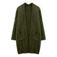 thumbnail image 1 of Fiaer,Oversized Long Cardigan Sweaters for Women,Womens Long Sleeve Casual Trendy Loose Fit Going out Open Front Knit Tops with 2 Pockets Green L, 1 of 2