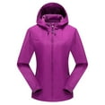 thumbnail image 1 of Fiaer,Oversized Loose Fit Jackets for Women,Womens Full Zip Lightweight Windproof Tops,Ladies Adjustable Cuffs Casual Waterproof Drawstring Outerwear with Pockets Purple XXXXXL, 1 of 2