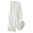 thumbnail image 1 of Fiaer,Oversized Palazzo Pants for Women,Womens Side Buttons Elastic Waist Trousers,Women's Loose Fit Casual Solid Color Slacks with 2 Pockets White XL, 1 of 6