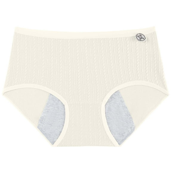 Fiaer,Oversized Period Panties for Women,Womens Leak-Proof Breath Hipsters Underwear,Women's Comfort Lightweight Washable Trendy Briefs Beige XXXL