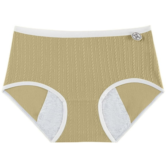 Fiaer,Oversized Period Panties for Women,Womens Leak-Proof Breath Hipsters Underwear,Women's Comfort Lightweight Washable Trendy Briefs Gold XL