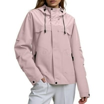 Fiaer,Oversized Softshell Jackets for Women,Womens Windproof Loose Fit Full Zip Long Sleeve Hiking Mountaineering Hooded Tops with Pockets RD2 XS