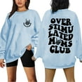 thumbnail image 1 of Fiaer Plus Size Sweatshirt for Women Cool Skeleton Graphic Funny Pullover Crew Neck Long Sleeve Baggy Fashion Tops Light Blue M, 1 of 4