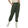 thumbnail image 1 of Fiaer,Plus Size Waffle Joggers for Women,Women's Baggy Elastic Waist Lounge Pants,Womens Comfort Casual Trendy Trousers with Pockets Army Green S, 1 of 4