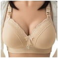 thumbnail image 1 of Fiaer Push up Bras for Women Support No Underwire Lace Adjustable Straps Comfort Bra for All Seasons Beige 44, 1 of 4