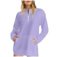 thumbnail image 1 of Fiaer,Quarter Zip Pullover Women,Women's Plus Size Long Sleeve Sweatshirts,Womens Tops Loose Fit Casual Trendy with Pocket Purple XXL, 1 of 9
