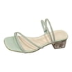 BOCCA Women’s Ankle Strap Block Heel Sandals, Open Toe One-Band Dress ...