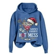 thumbnail image 1 of Fiaer Santa's Favorite Sweatshirt Merry Christmas Sweatshirt Women Funny Wine Glass Graphic Crew Neck Pullover Long Sleeve Loose Fit Tops Navy S, 1 of 3