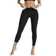 thumbnail image 1 of Fiaer Sauna Pants Women Sweat Leggings Oversized High Waist Workout Body Shaper Pants Buttons Tummy Control Trousers Silver S, 1 of 5