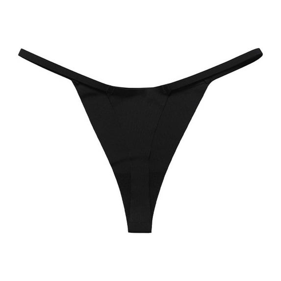 Fiaer,Seamless G String Thong for Women,Women's No Show Sexy Lightweight Briefs Breathable Panties Stretch Comfy Underwear Fashion Underpants Black S