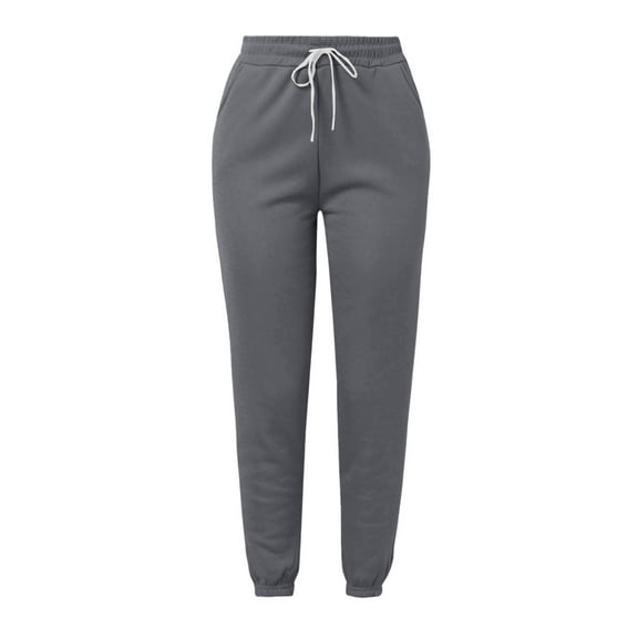 Fiaer,Sweatpants Women Oversized Pants for Women High Waisted Joggers for Women Casual Loose Fit Trendy Lace up Trousers Grey M