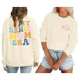thumbnail image 1 of Fiaer,Sweatshirt for Women Crewneck Plus Size Long Sleeve Pullover Casual Loose Fit Trendy Letter Graphic Solid Tops Beige XL, 1 of 5