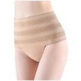 thumbnail image 1 of Fiaer,Tummy Control Shapewear Thong for Women,Plus Size Sexy High Waisted Body Shaper Panties,Women's Seamless Lightweight Briefs,Stretch Solid Color Underwear Girdle Panty Beige XXL, 1 of 6