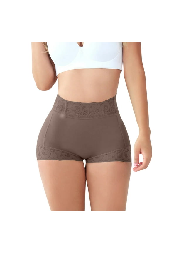 ,Tummy Control Shapewear Underwear for Women,Women's Oversized Lifting Lace Trim Shaping Panties,Womens High Waisted Full Coverage Lightweight Briefs Purple XS