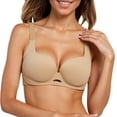 thumbnail image 1 of Fiaer Wireless Comfort Bras for Women Support No Underwire Breathable Oversized T-Shirt Bra for Everyday Wear Beige XL, 1 of 5