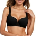 thumbnail image 1 of Fiaer Wireless Comfort Bras for Women Support No Underwire Breathable Oversized T-Shirt Bra for Everyday Wear Black L, 1 of 5