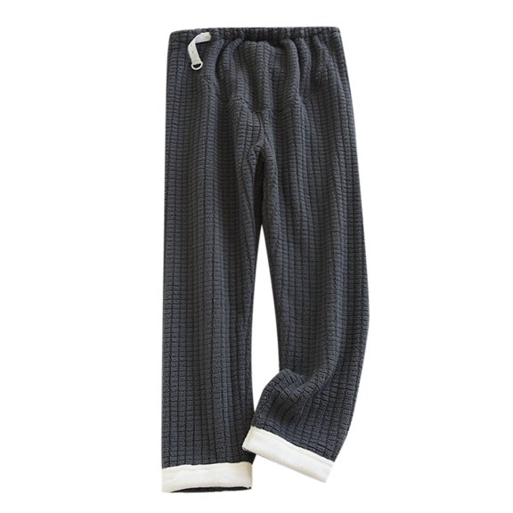 Fiaer Women Adjustable Waisted Sweatpants Maternity Warm Thermal Trousers High Rise Casual Solid Thickened Pants Dark Gray M