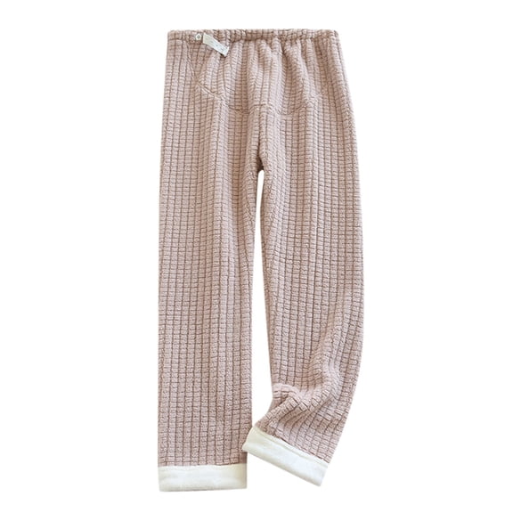Fiaer Women Adjustable Waisted Sweatpants Maternity Warm Thermal Trousers High Rise Casual Solid Thickened Pants Purple L