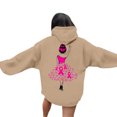 thumbnail image 1 of Fiaer,Women Cancer Sweatshirts Cancer Hoodies Pink Ribbon with Butterfly Graphic Plus Size Tops Cancer Awareness Support Khaki S, 1 of 7