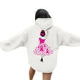 thumbnail image 1 of Fiaer,Women Cancer Sweatshirts Cancer Hoodies Pink Ribbon with Butterfly Graphic Plus Size Tops Cancer Awareness Support White XL, 1 of 7