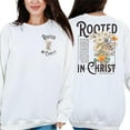 thumbnail image 1 of Fiaer Women Christian Sweatshirt Floral Graphic Plus Size Pullover Crew Neck Long Sleeve Baggy Trendy Tops White XL, 1 of 4